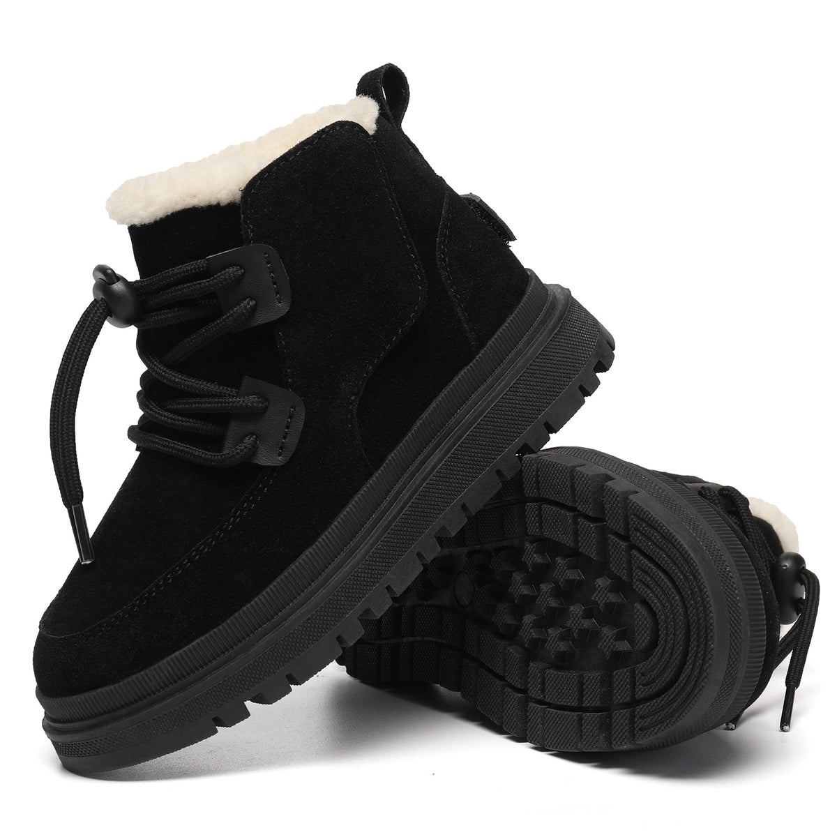 Chaussures de coton pour enfants épaissies en polaire