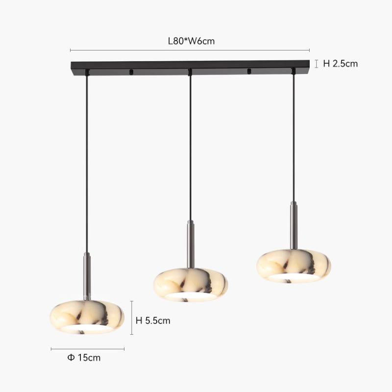 Lampe pendentif côté lit translucide Marbre fini avec un design minimaliste haut de gamme
