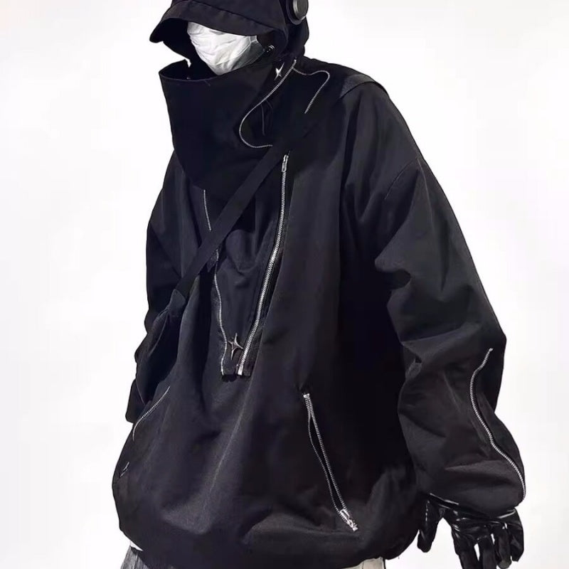 Veste de Bomber Fonctionnelle Haute Rue Montage en Forme Solide
