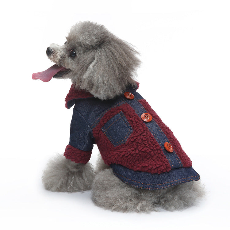 Pet Supplies Dog Breast Collar Hiver Vêtements Coton Coat Chest and Back Traction