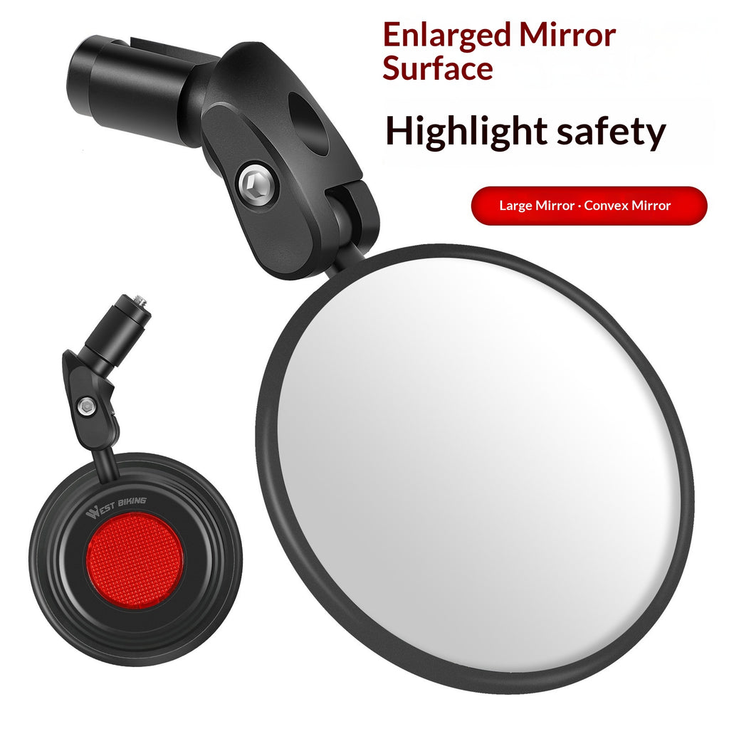 Grand Rétroviseur rond pliable Convex pour vélo