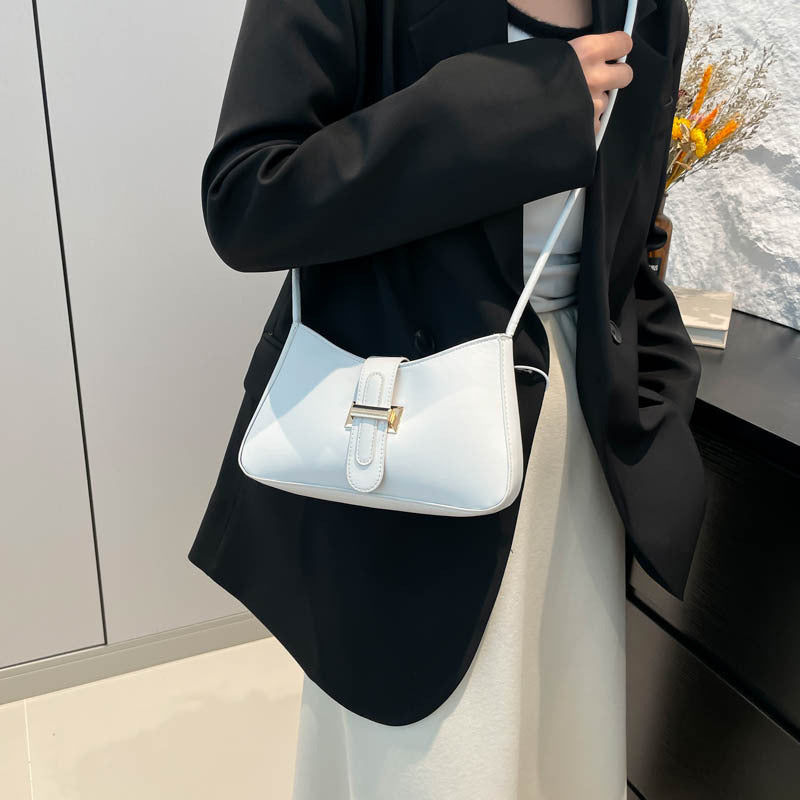 Femmes Minimalist Textured-design Sac à sous-bras à épaule unique