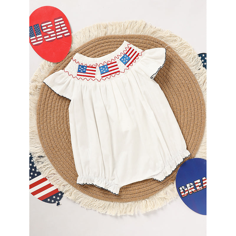 Bébé fille 4ème de Juillet Bubble Romper