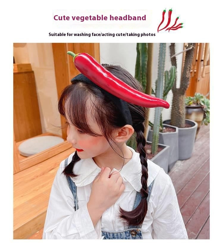 Grande coiffe de chapeau de légumes en caoutchouc radical pour prendre des photos