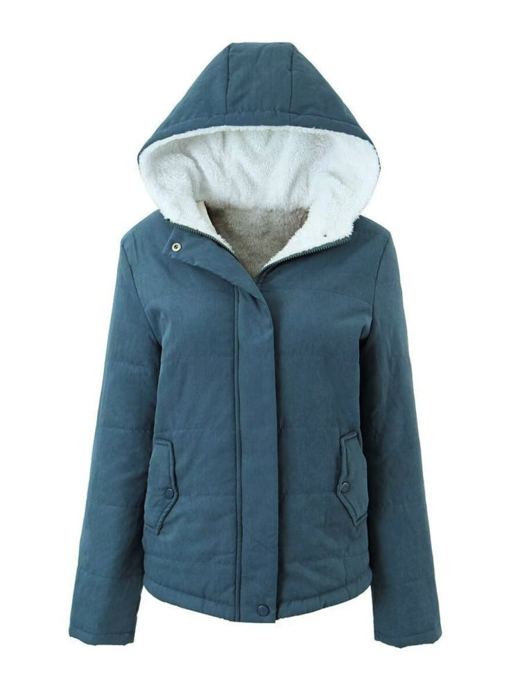 Manteau de coton à capuche à capuche à capuche plus taille