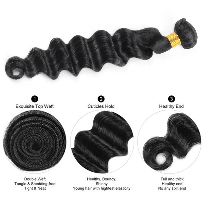 Glueless Body Wave Ensembles de cheveux humains pour l'usure quotidienne10A Virgin Remy cheveux porter doux & Thic