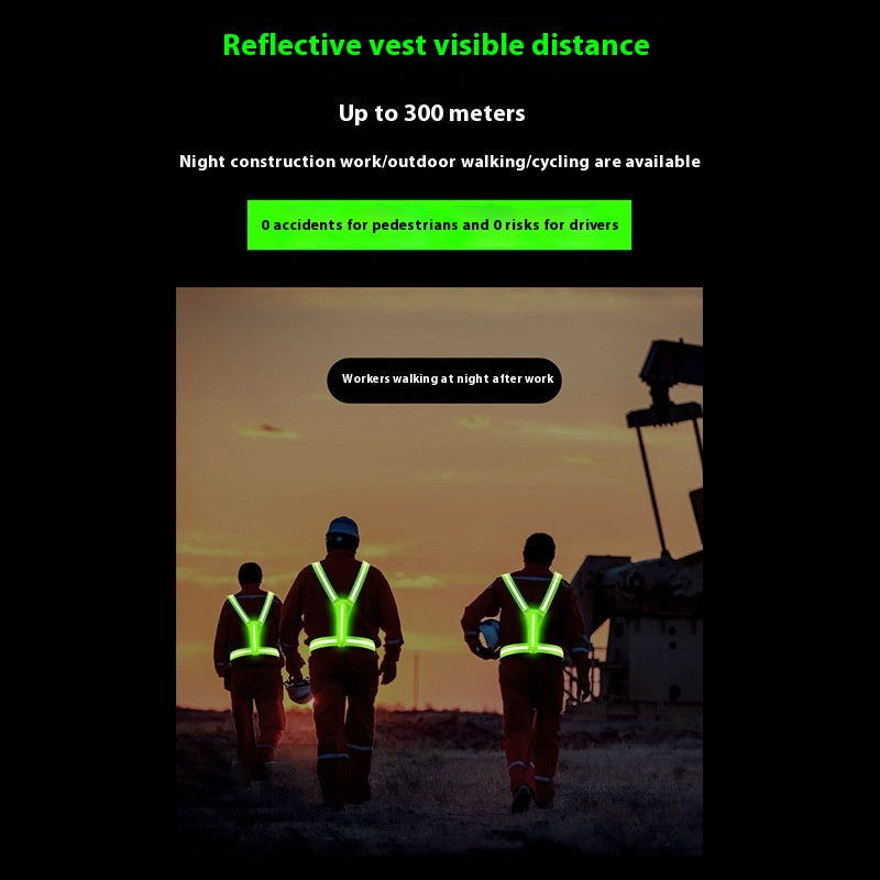 Course de nuit et vélo Veste réfléchissante avec Glow rechargeable