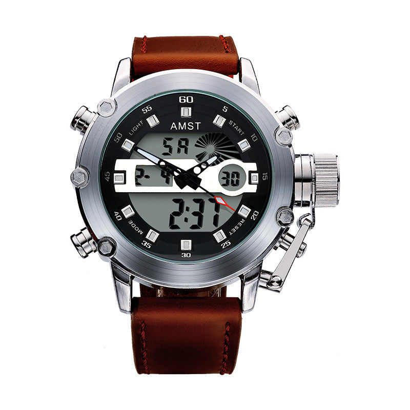 Montre électronique multifonctionnelle Casual Sports pour hommes
