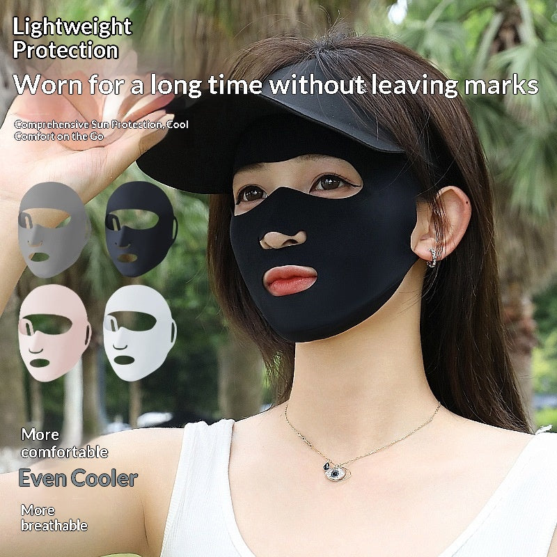 Masque de vélo à nez ouvert respirant pour femmes avec protection solaire