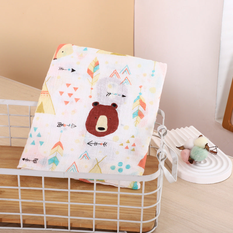 Double couche Gauze Gro-bag Muslin Nouveau-né Serviette de swap