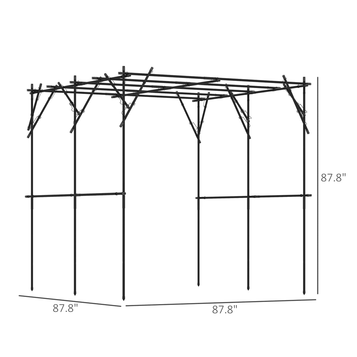 Jardin arqué treillis