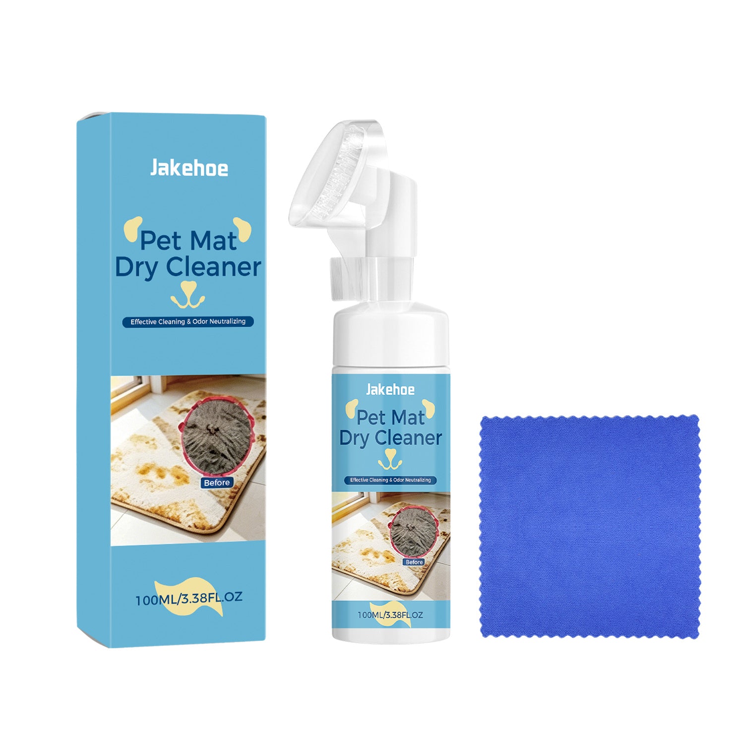 Nettoyant à sec pour tapis pour animaux de compagnie