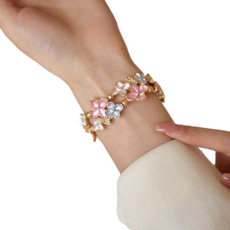 Bracelet de montre élastique floral coloré