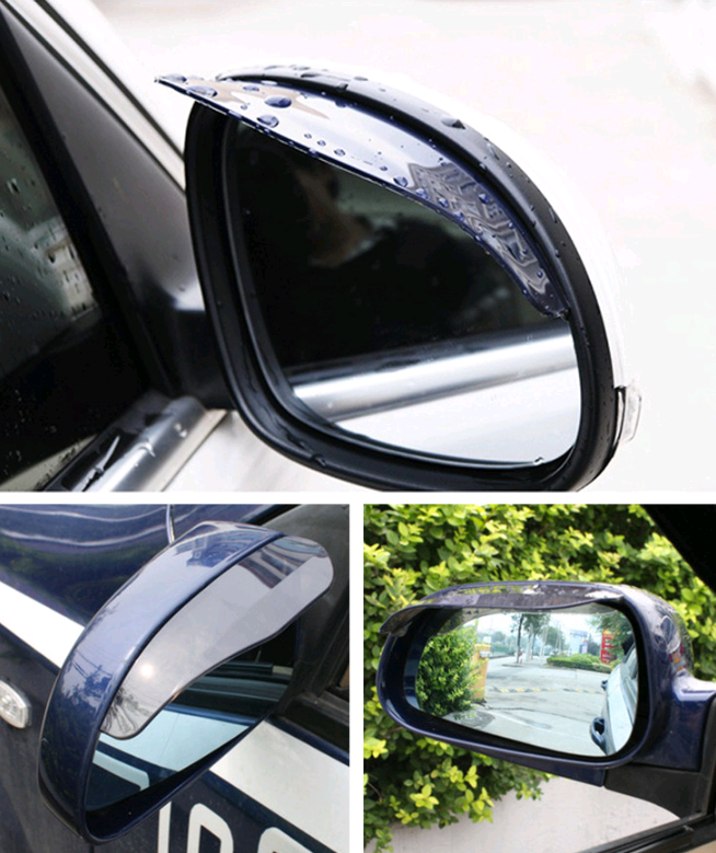 Voiture Vue arrière Miroir Protection contre la pluie Sourcils 2 pièces