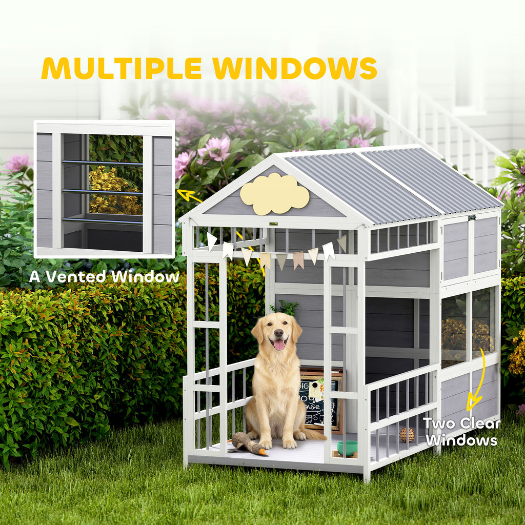 79"L Grande maison de chien en plein air