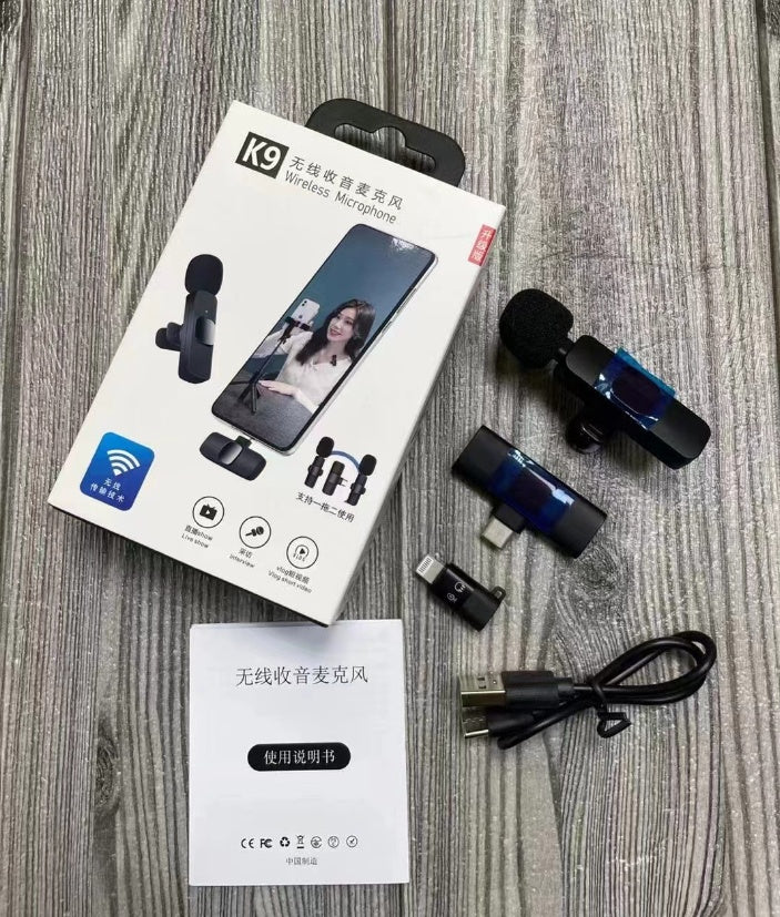 Clip de collier Microphone d'enregistrement vidéo extérieur Microphone sans fil