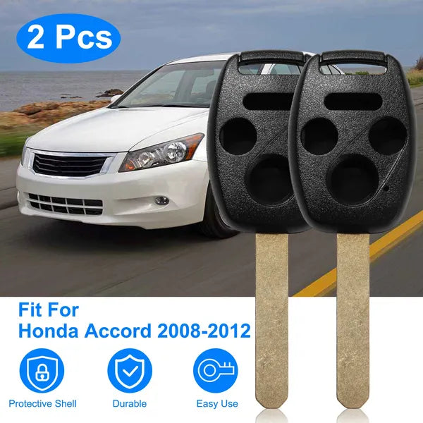Coque à distance sans clé 2Pcs pour Honda Accord 2008-2012 Car Key Fob Pad Replac