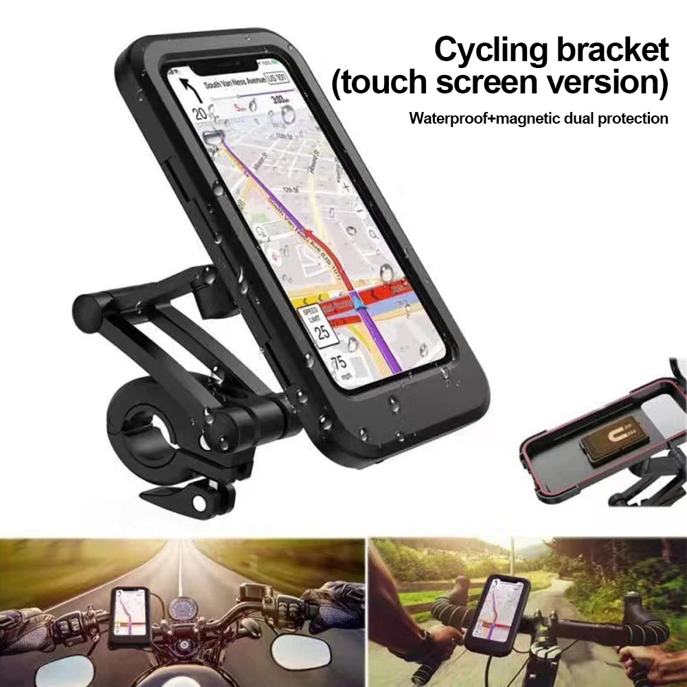 Support téléphone vélo et moto — étanche, rotatif 360°
