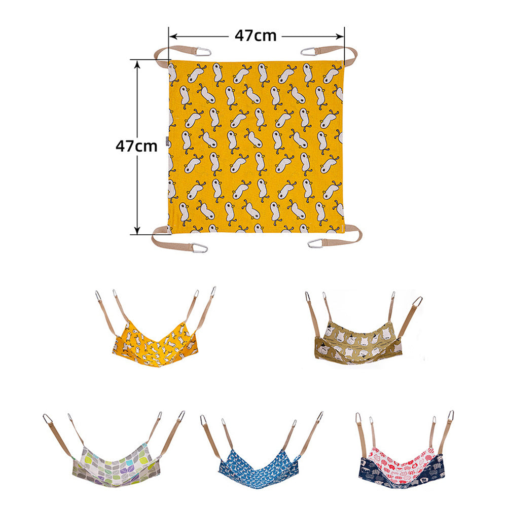 Cat respirant coton lin Hammock résistant à l'usure multicolore Cat Cage Lit suspendu Soft Wi