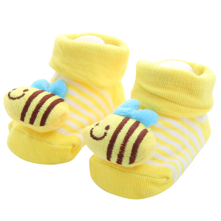 Chaussettes de plancher pour bébés non glissantes en coton caricature
