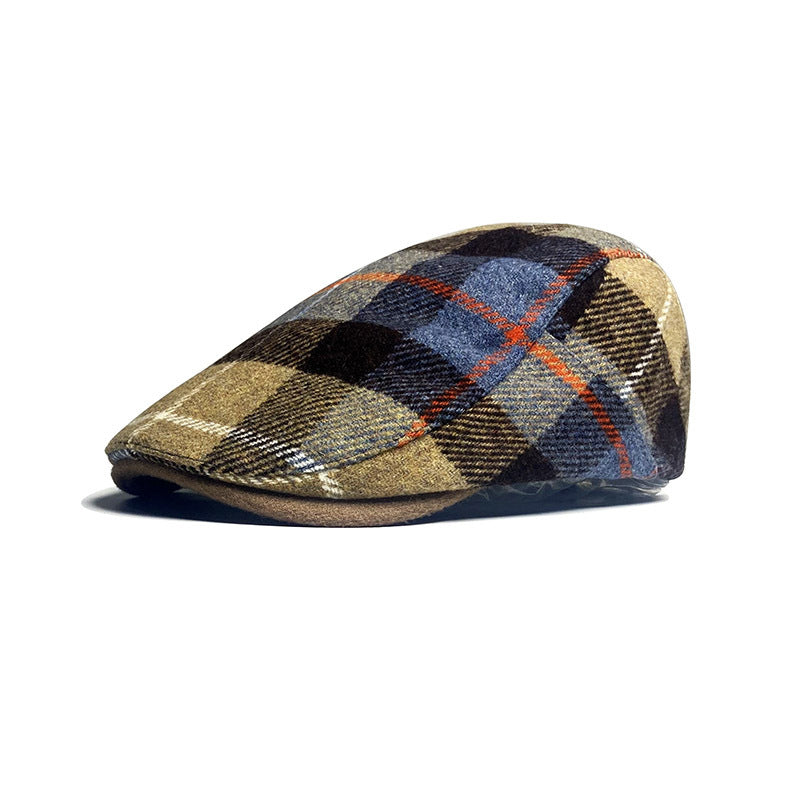 Béret chaud en laine rétro homme