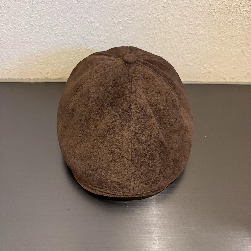 Chapeau d'avant-garde de style britannique pour hommes et femmes de couleur solide