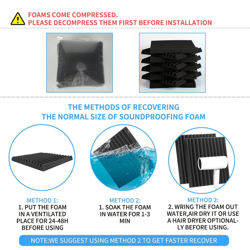 Mousse acoustique pour murs professionnels d'enregistrement Studio