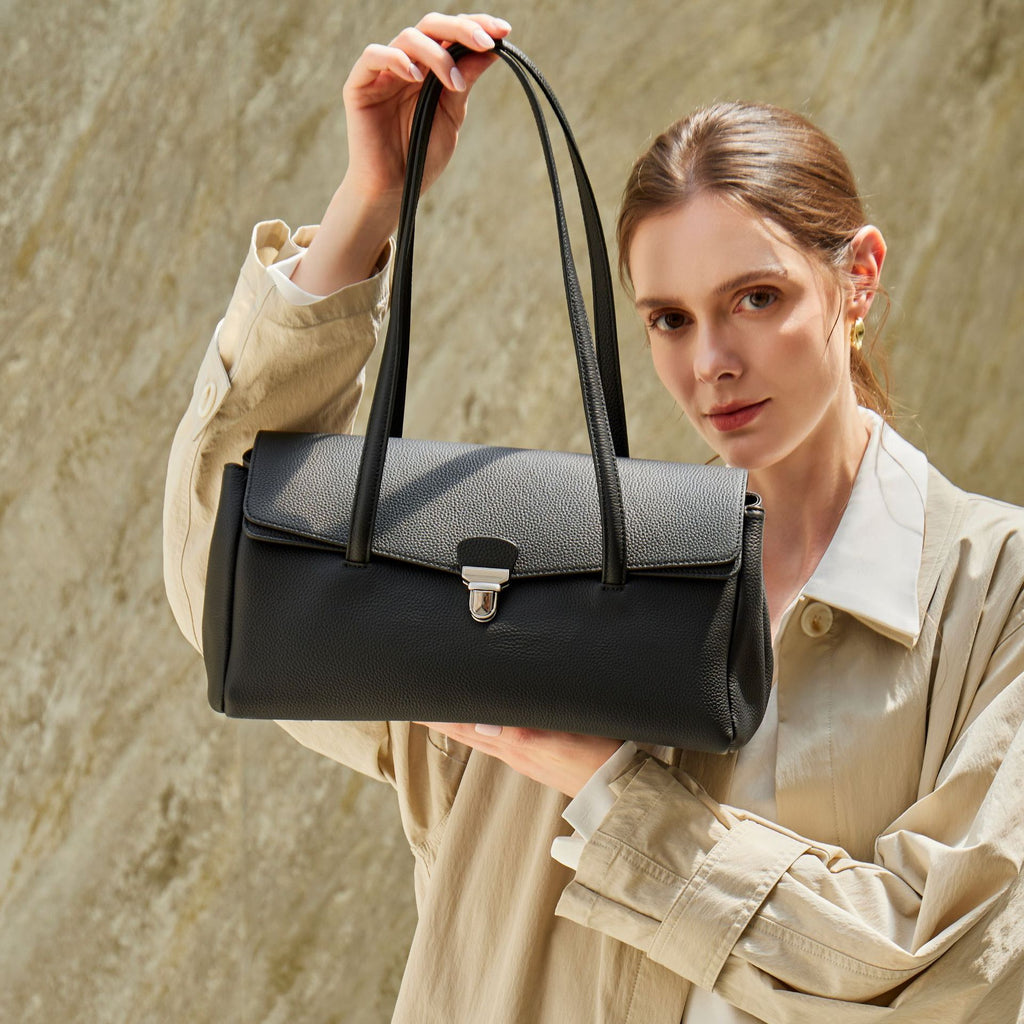 Sac Messenger en cuir de type Preppy