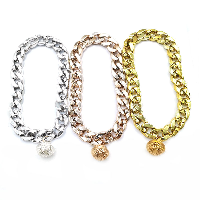 Gold pet collar