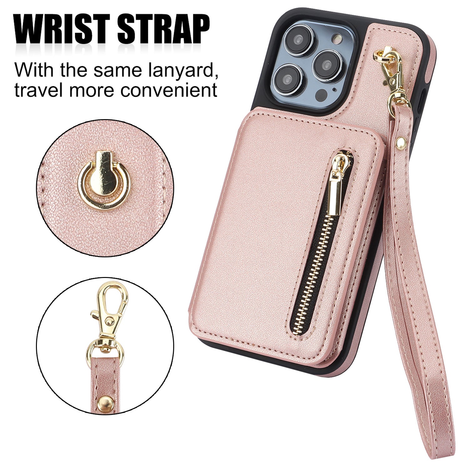 Porte-cartes zippées créative Corde cas téléphone