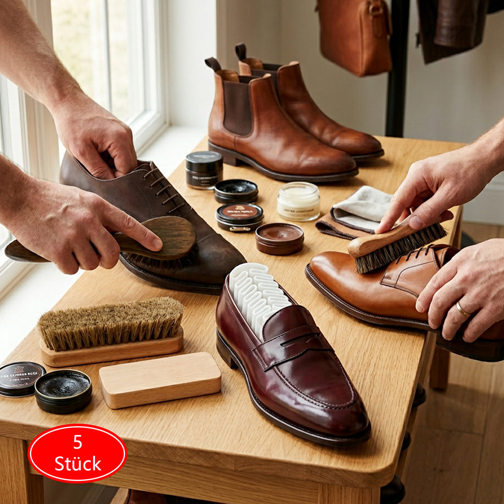 Set de brosse à chaussures 5 pièces pour un entretien et un nettoyage efficaces des chaussures - Pince à main polyvalente pour