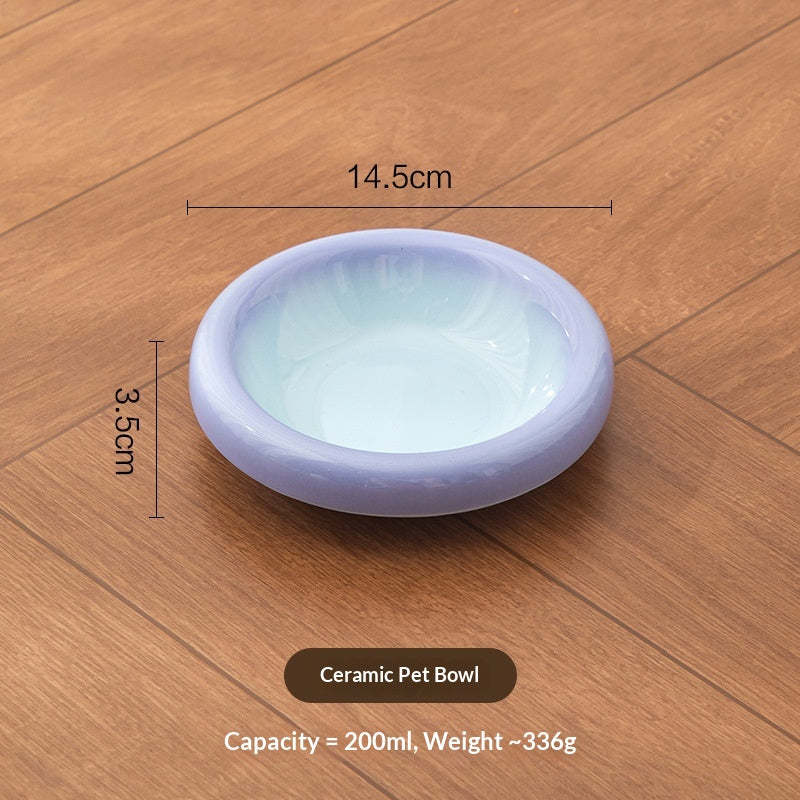 Ceramic Pet Bowl de couleur brune
