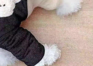 Poodle dog vêtements Coton rembourré Coat Four-leg Flèche doublée
