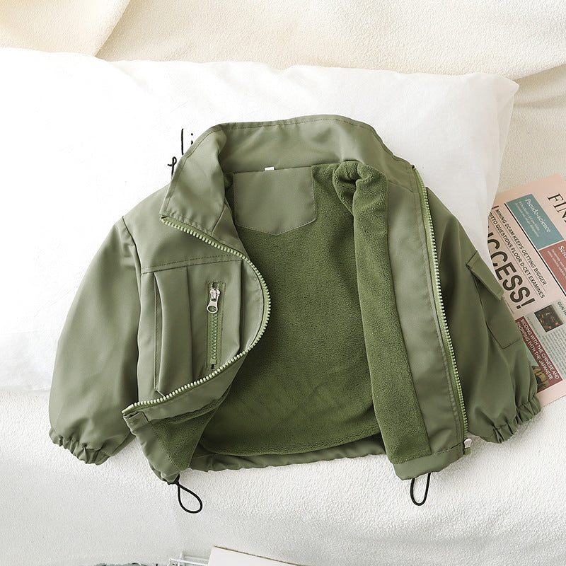 Veste d'outillage pour enfants en peluche