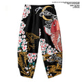 Koi Numérique Impression Japonaise Harajuku Kimono Robe Cloak Cropped Pantalons Set