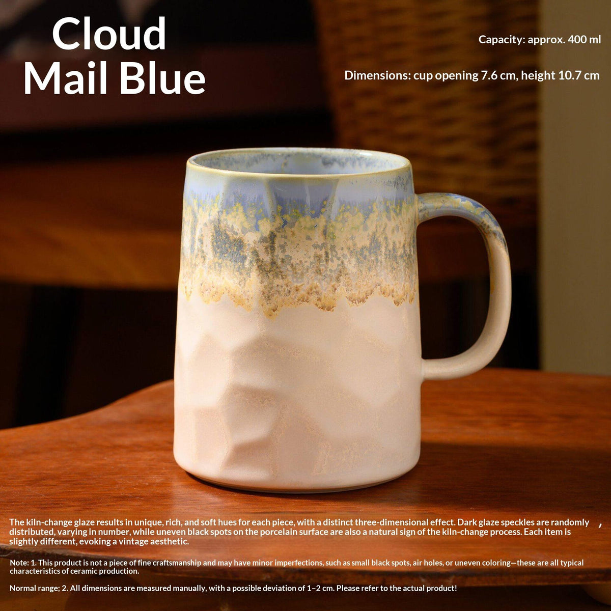 Retro Kiln-transformation Glace sous glaçage Céramique Coffee Cup Wabi-sabi Style Boire Mug