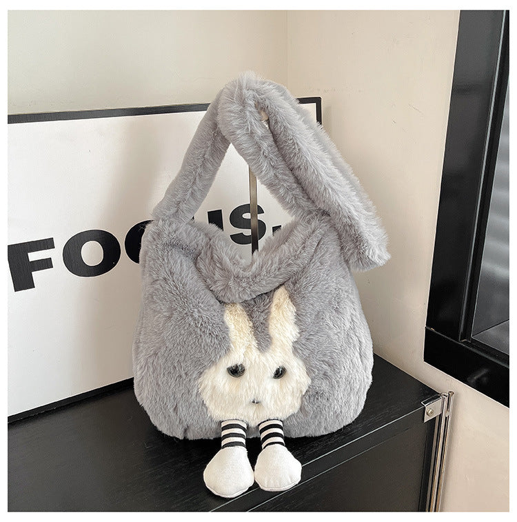 Mignon en peluche Cartoon Grande Capacité Sac à bandoulière