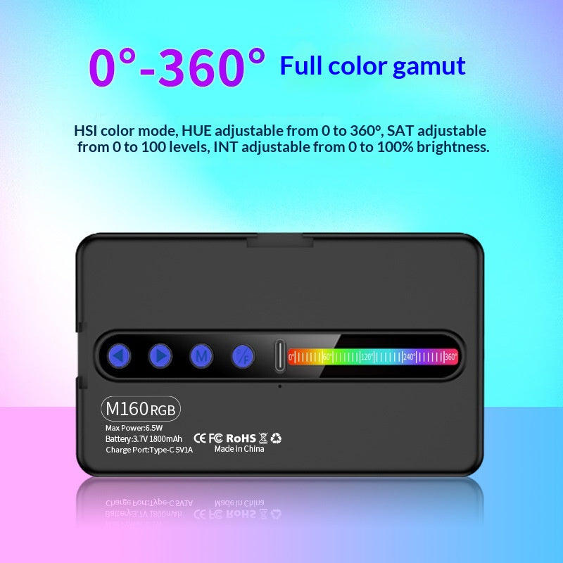 Lampe de remplissage à LED carrée portable pour la prise de vue extérieure avec votre téléphone