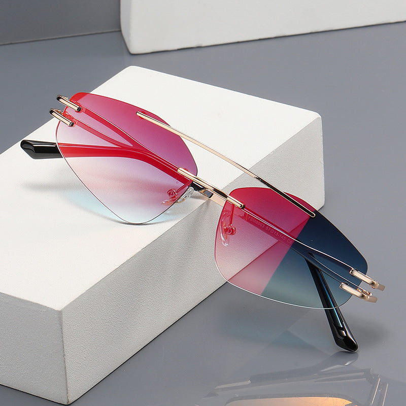 YSM8003 Lunettes de soleil mode polygonales sans cadre