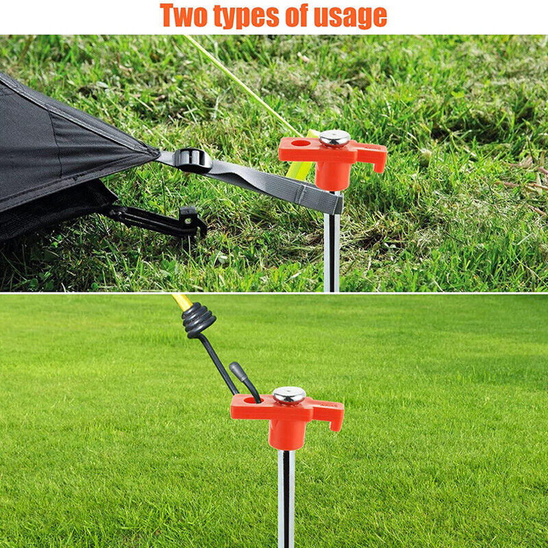 10Pcs Tente en acier galvanisé lourd Pèlerins en métal Camping Anchor de feuille de sol HS