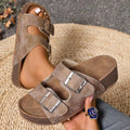 Sandales de plate-forme à tendance avec une double sangle design