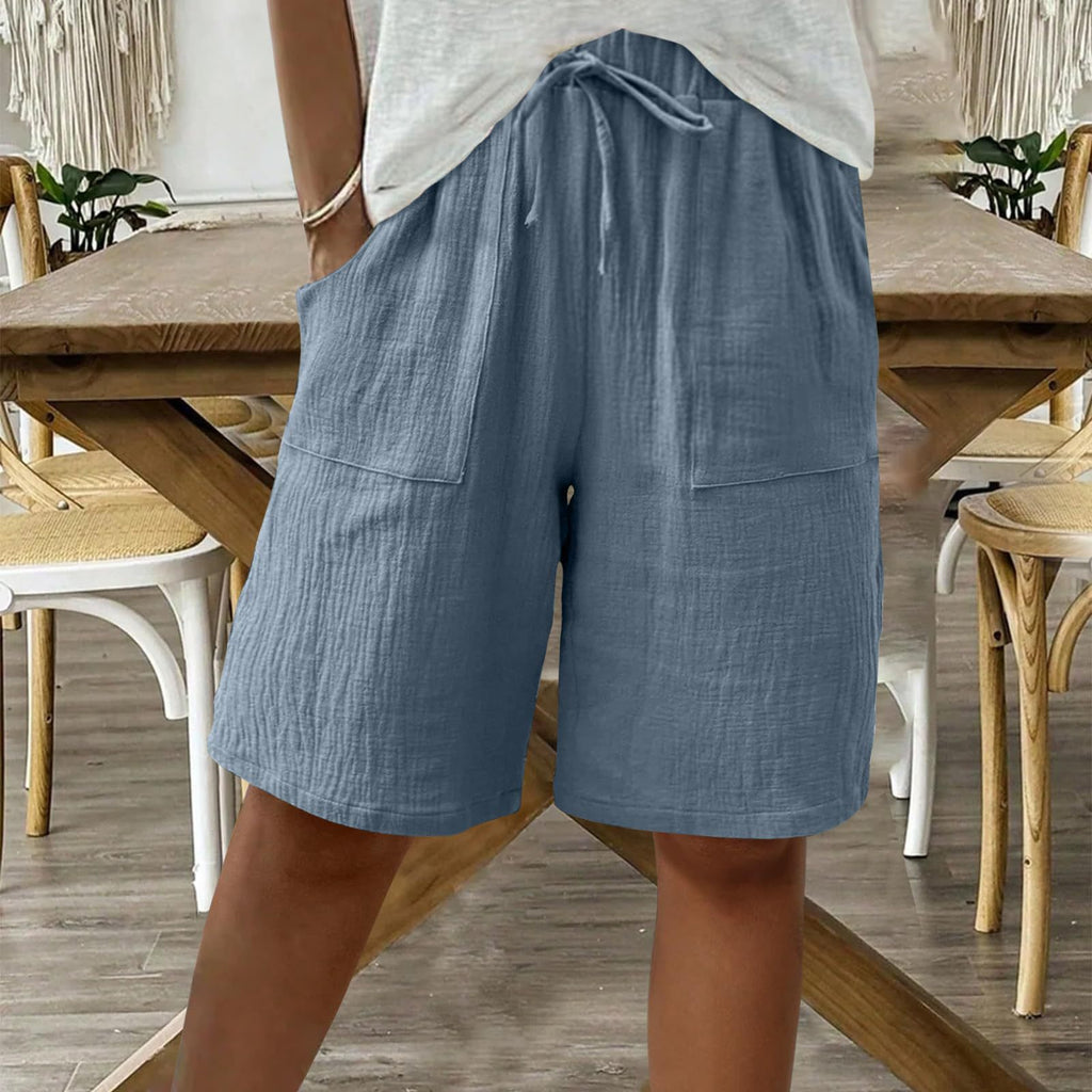 Short en coton lin