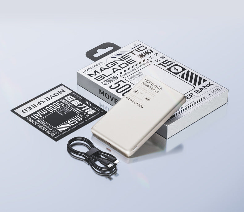 Vitesse 5000 MA Power Bank Ultra-fin transparent