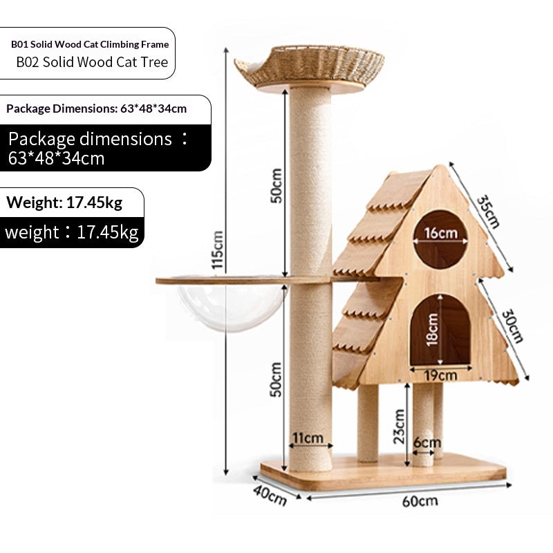 Gélule créative en bois de l'espace Arbre de chat