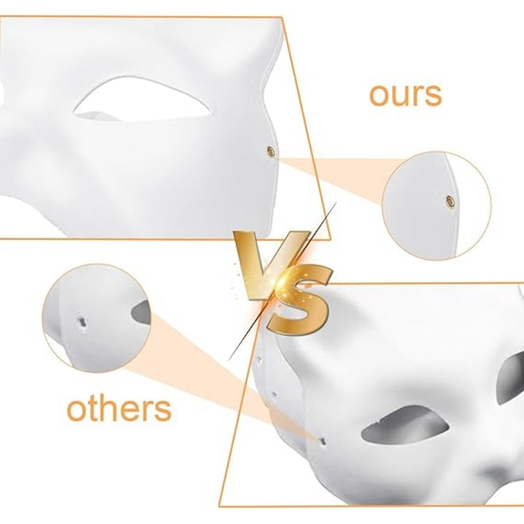 Kit bricolage pour masques de chat 3D - Set de 20 pièces pour décorations en papier