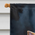 Yorkshire Terrier Puppy Maison d'Halloween Drapeau Grand porc Pôle à manches décoratif à l'extérieur Ya