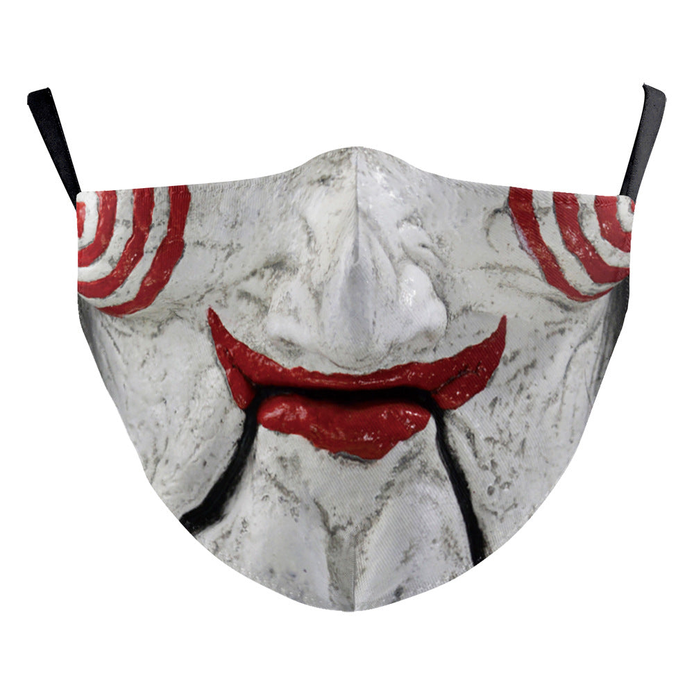 Impression numérique Masque double couche pour visage drôle d'Halloween