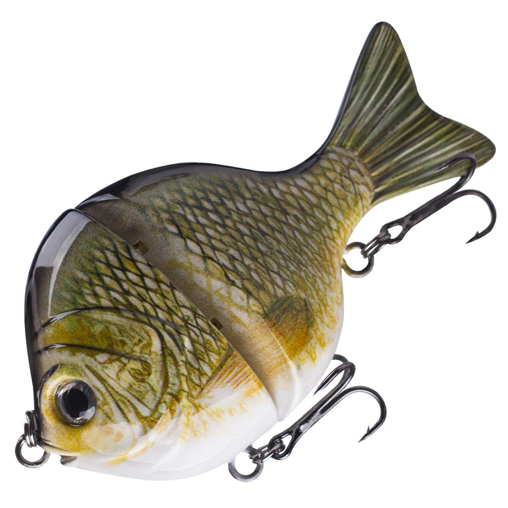 Deux sections avec des perles d'anneaux Lure Simulation Bait Lure Submergé Bait Multi-section Lure