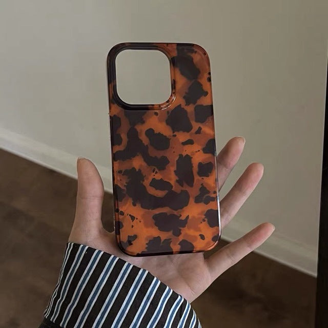 Retro Black Brown Tortoiseshell Amber Foil Pattern Cas compatible