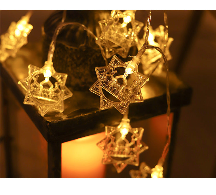 Décoration de vacances de la chaîne d'éclairage LED Lune Castle